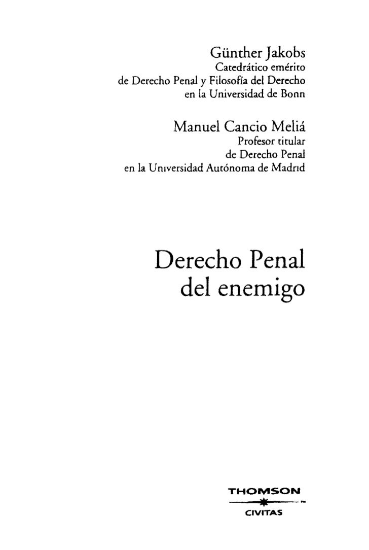 jakobs derecho penal del enemigo
